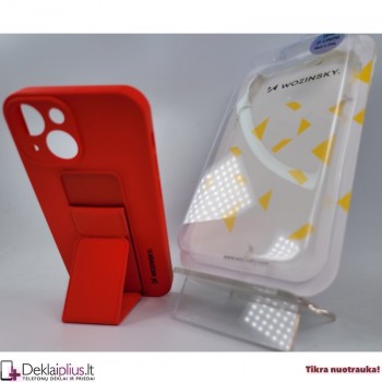 Wozinsky 4in1 švelnaus silikono dėklas - raudonas (telefonui Apple Iphone 13 Mini)